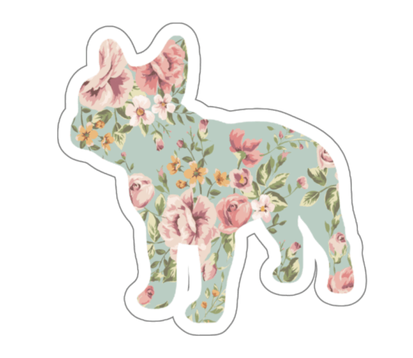 FLOWER PIG French Bulldog sticker
